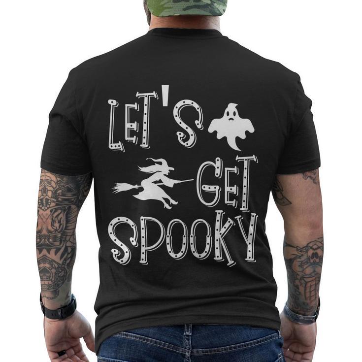 Lets Get Spooky Halloween Quote Men's Crewneck Short Sleeve Back Print T-shirt