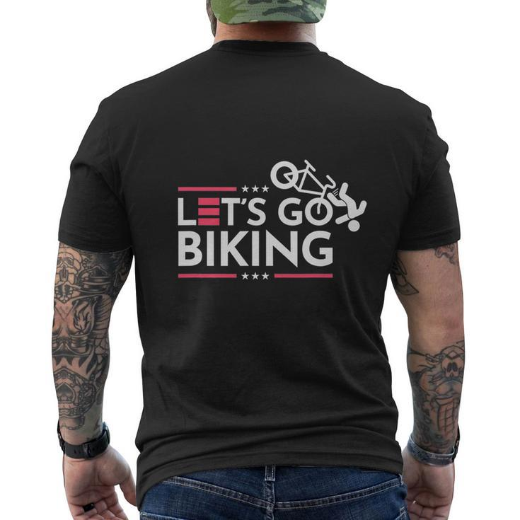 Lets Go Biking Joe Biden Joe Brandon Men's Crewneck Short Sleeve Back Print T-shirt