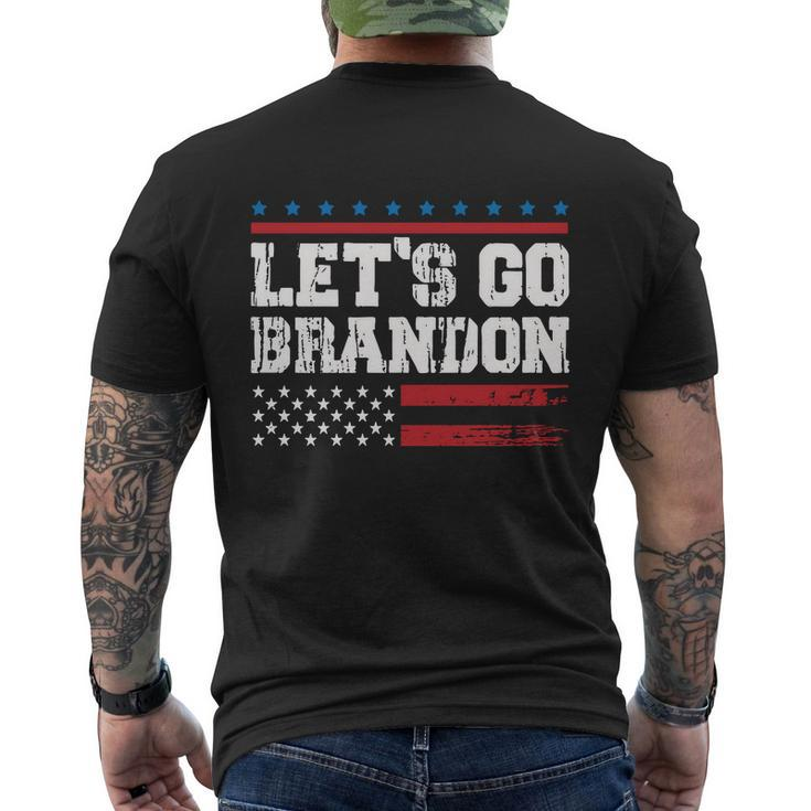 Lets Go Brandon Essential Brandon Funny Political Men's Crewneck Short Sleeve Back Print T-shirt