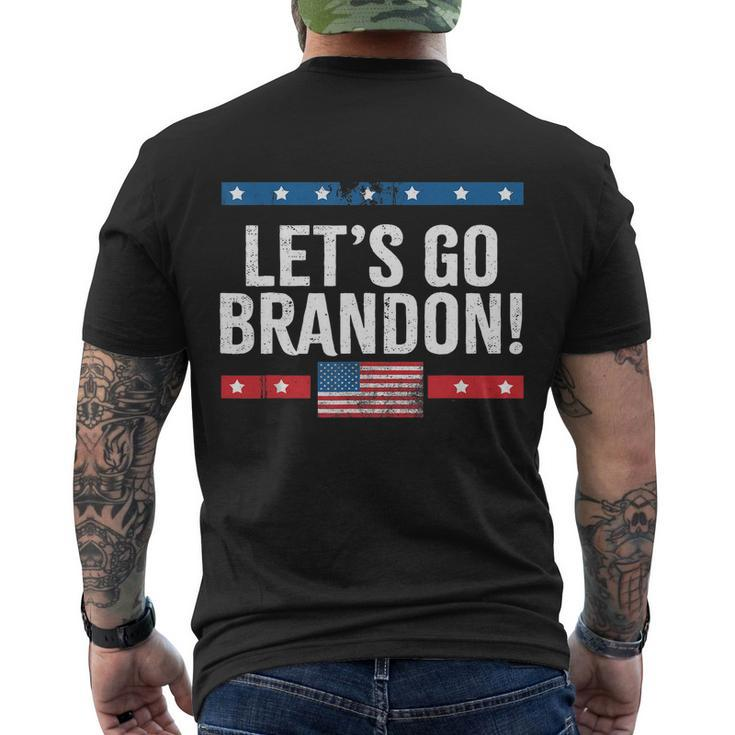 Lets Go Brandon Lets Go Brandon Vintage Us Flag Tshirt Men's Crewneck Short Sleeve Back Print T-shirt
