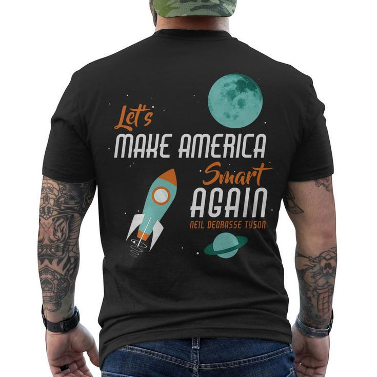 Lets Make America Smart Again Tshirt Men's Crewneck Short Sleeve Back Print T-shirt