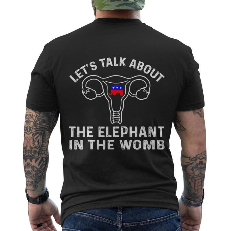 Lets Talk About The Elephant In The Womb Tshirt Men's Crewneck Short Sleeve Back Print T-shirt