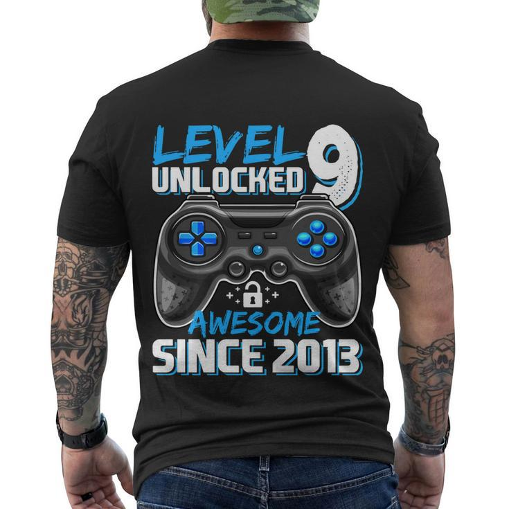 Level 9 Unlocked Awesome 2013 Video Game 9Th Birthday Gift Men's Crewneck Short Sleeve Back Print T-shirt