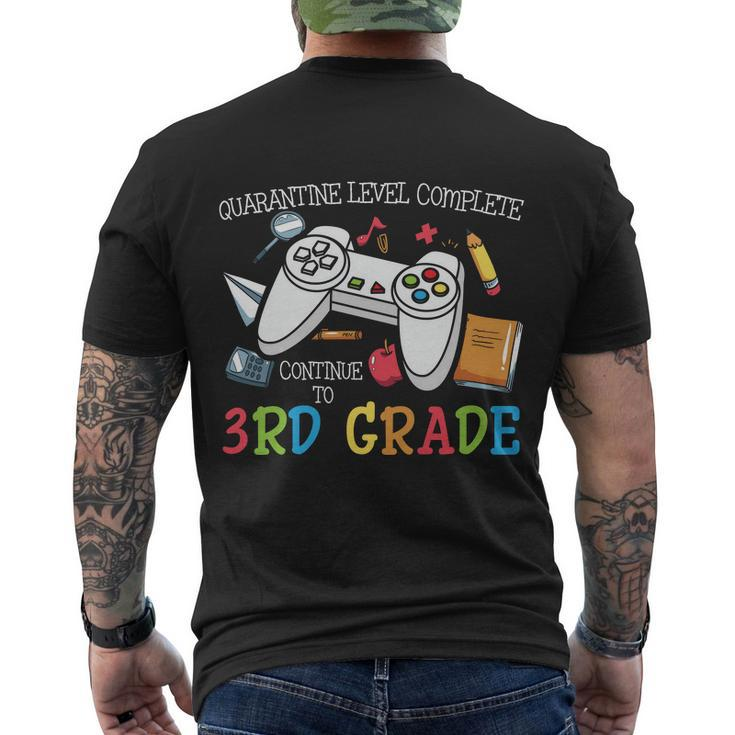 Level Complete 3Rd Grade Back To School First Day Of School Men's Crewneck Short Sleeve Back Print T-shirt