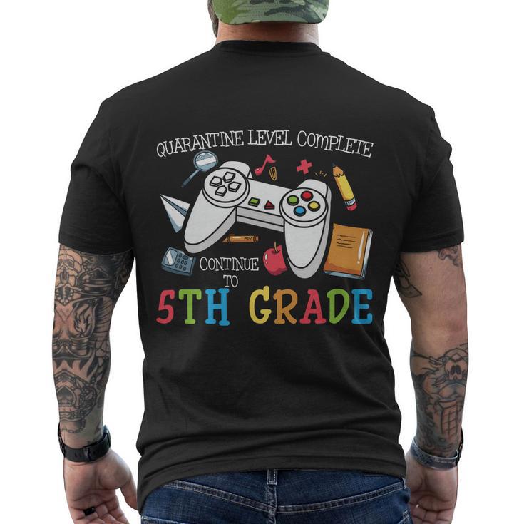 Level Complete 5Th Grade Back To School First Day Of School Men's Crewneck Short Sleeve Back Print T-shirt