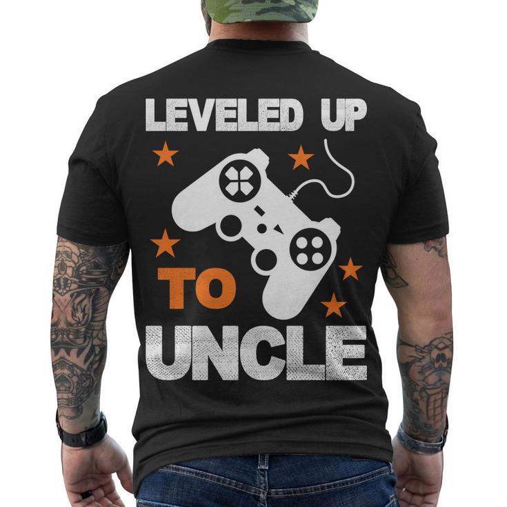 Leveled Up To Uncle Tshirt Men's Crewneck Short Sleeve Back Print T-shirt