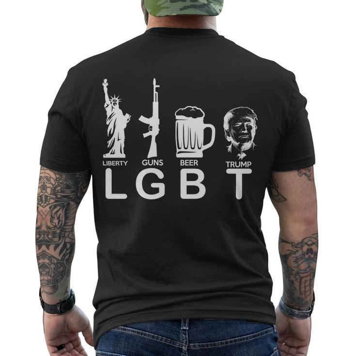 Lgbt Liberty Guns Beer Pro Donald Trump Tshirt Men's Crewneck Short Sleeve Back Print T-shirt