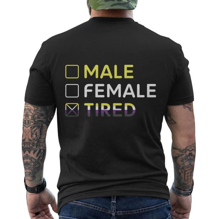 Lgbt Pride Nonbinary Flag Non Pride Month Men's Crewneck Short Sleeve Back Print T-shirt