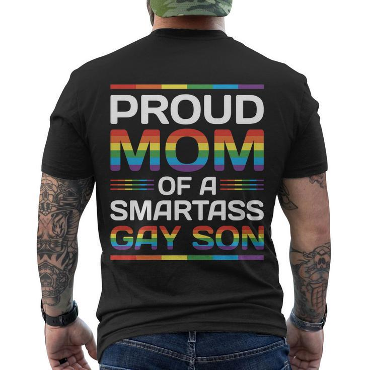 Lgbt Proud Mom Of A Smartass Pride Month Men's Crewneck Short Sleeve Back Print T-shirt