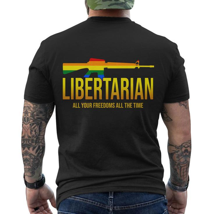 Libertarian All Your Freedoms All The Time Men's Crewneck Short Sleeve Back Print T-shirt