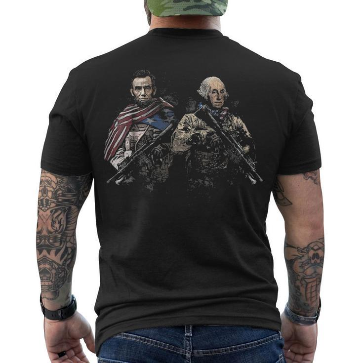 Liberty Soldiers Men's Crewneck Short Sleeve Back Print T-shirt