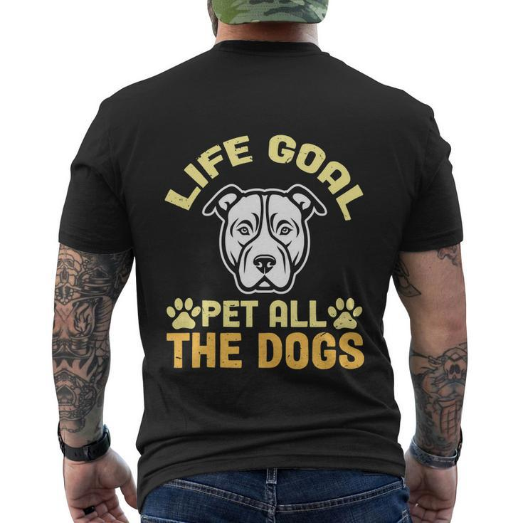 Life Goal Pet All The Dogs Nft Puppy Face Men's Crewneck Short Sleeve Back Print T-shirt