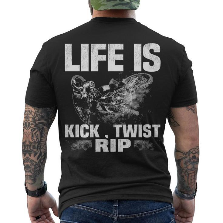 Life Is Kick Men's Crewneck Short Sleeve Back Print T-shirt