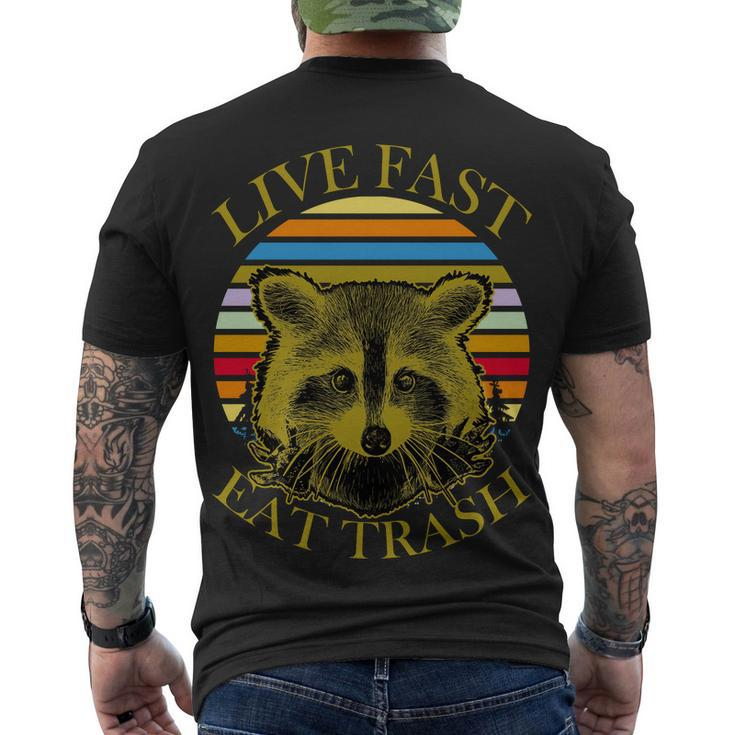Live Fast Eat Trash V2 Men's Crewneck Short Sleeve Back Print T-shirt