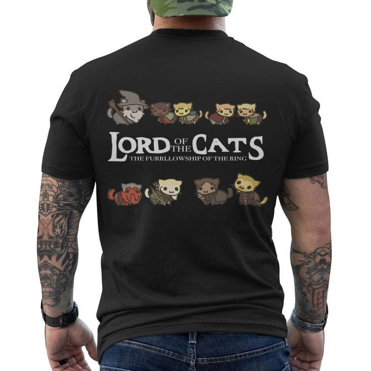 Lord Of The Cats The Furrllowship Of The Ring Tshirt Men's Crewneck Short Sleeve Back Print T-shirt
