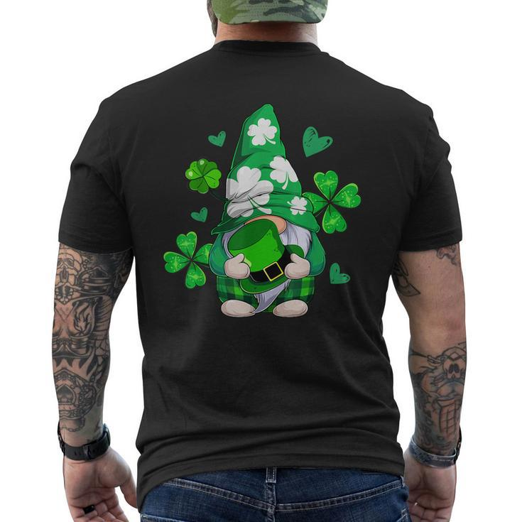 Love Gnomes Irish Shamrock St Patricks Day Four Leaf Clover Men's T-shirt Back Print