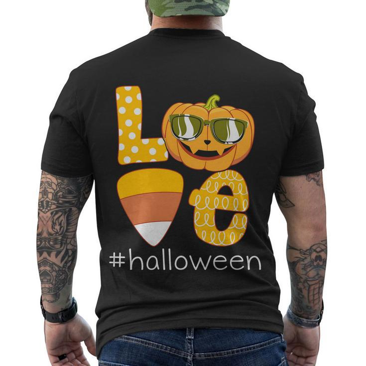Love Halloween Pumpkin Halloween Quote V2 Men's Crewneck Short Sleeve Back Print T-shirt
