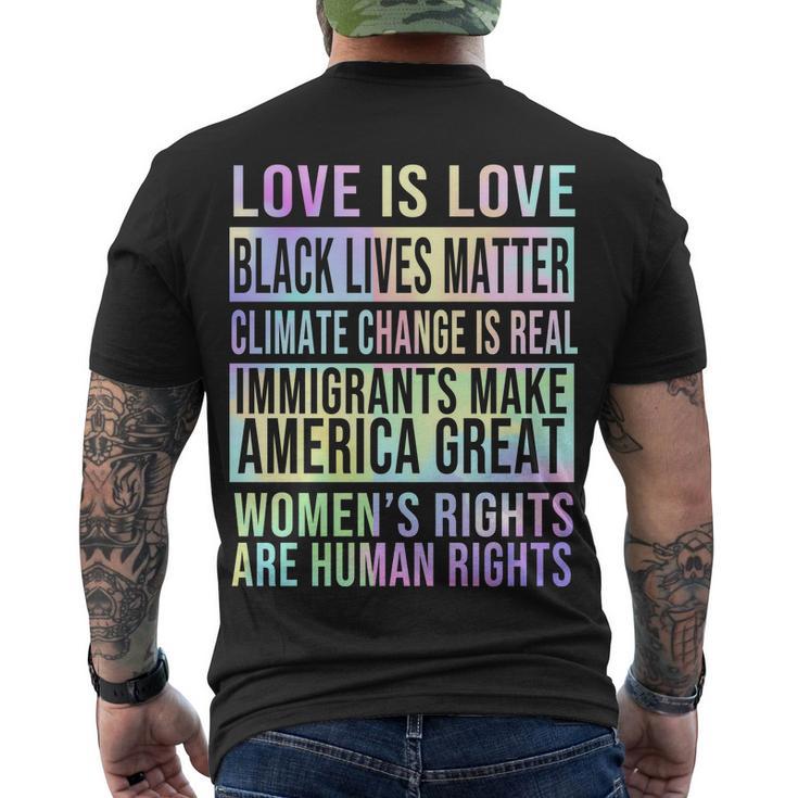 Love Is Love Black Lives Matter Men's Crewneck Short Sleeve Back Print T-shirt