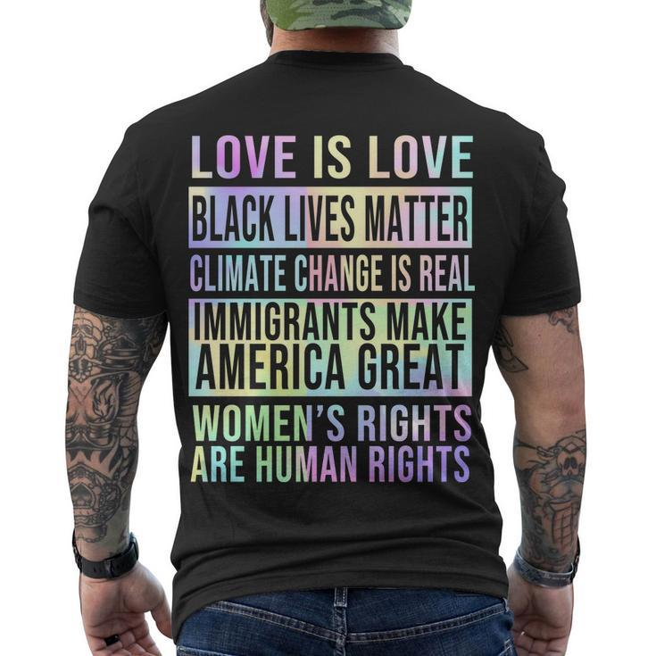 Love Is Love Black Lives Matter Tshirt Men's Crewneck Short Sleeve Back Print T-shirt