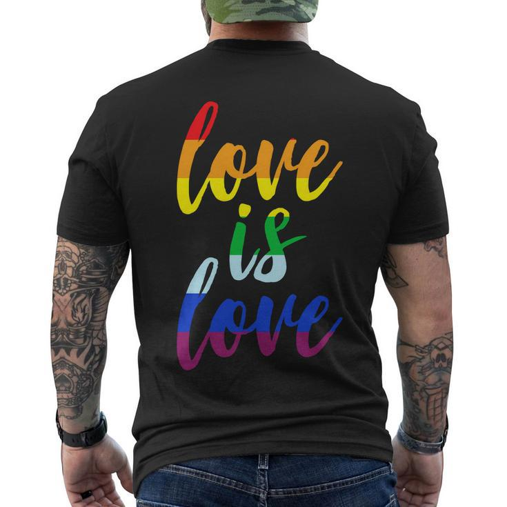 Love Is Love Tshirt Men's Crewneck Short Sleeve Back Print T-shirt