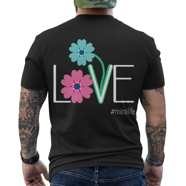 Love Mimi Flower Mimilife Men's Crewneck Short Sleeve Back Print T-shirt