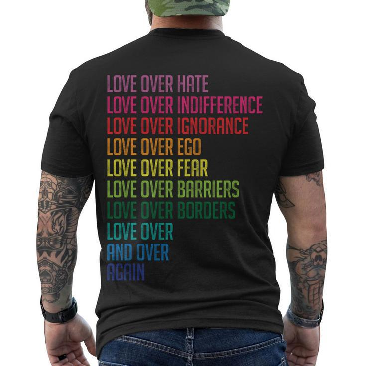 Love Over Everything Men's Crewneck Short Sleeve Back Print T-shirt