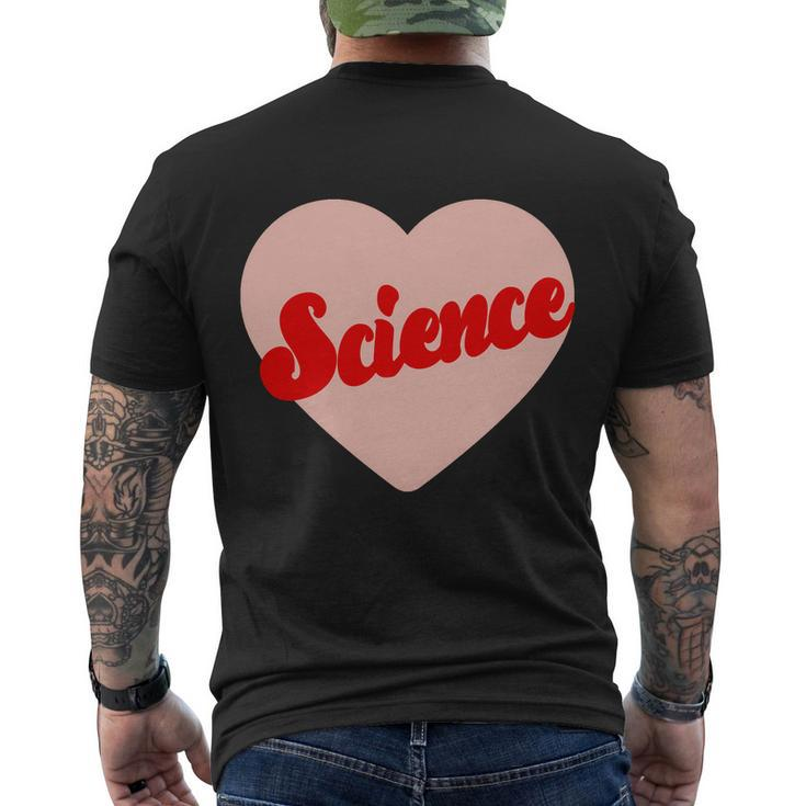 Love Science Retro Heart Men's Crewneck Short Sleeve Back Print T-shirt