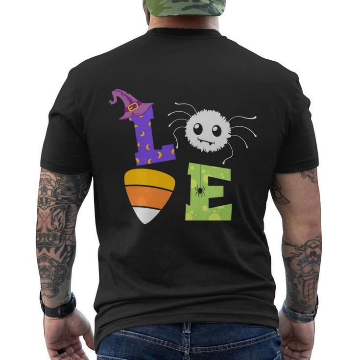 Love Witch Hat Halloween Quote Men's Crewneck Short Sleeve Back Print T-shirt