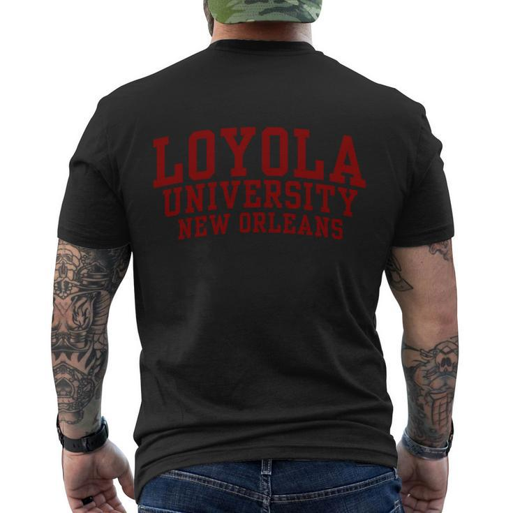 Loyola University New Orleans Oc Men's Crewneck Short Sleeve Back Print T-shirt