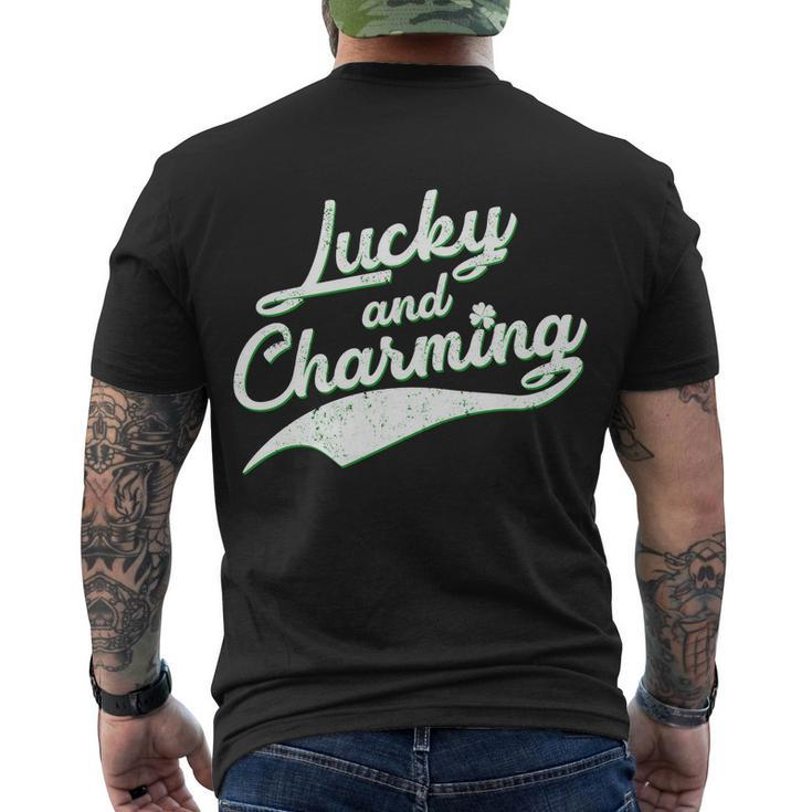 Lucky And Charming St Patricks Day Men's T-shirt Back Print
