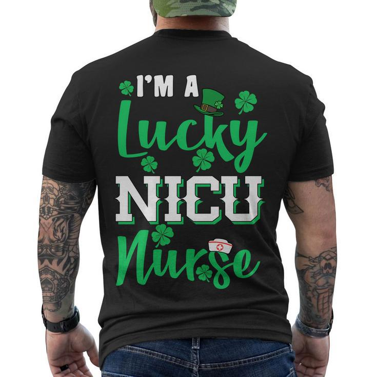 Im A Lucky Nicu Nurse St Patricks Day Men's T-shirt Back Print