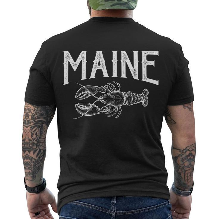 Maine Lobster Tshirt Men's Crewneck Short Sleeve Back Print T-shirt
