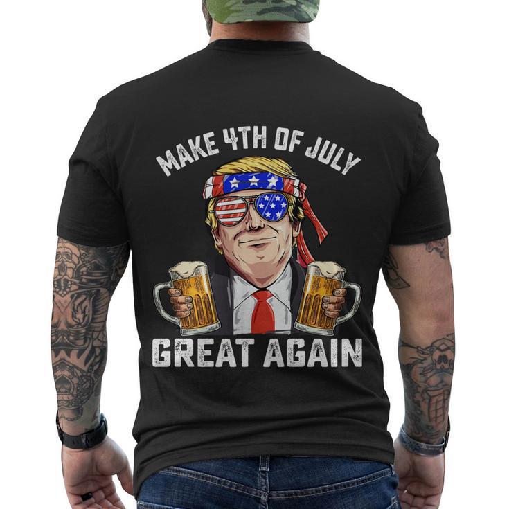 Make 4Th Of July Great Again Trump Ing Beer Patriotic Cute Gift Men's Crewneck Short Sleeve Back Print T-shirt