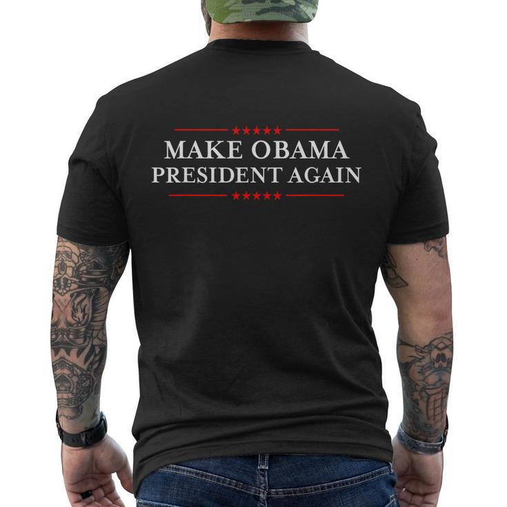 Make Obama President Again Shirt Funny Antitrump Tshirt Men's Crewneck Short Sleeve Back Print T-shirt