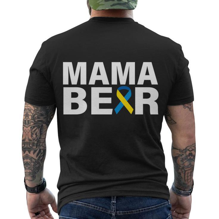 Mama Bear Down Syndrome Awareness Men's Crewneck Short Sleeve Back Print T-shirt