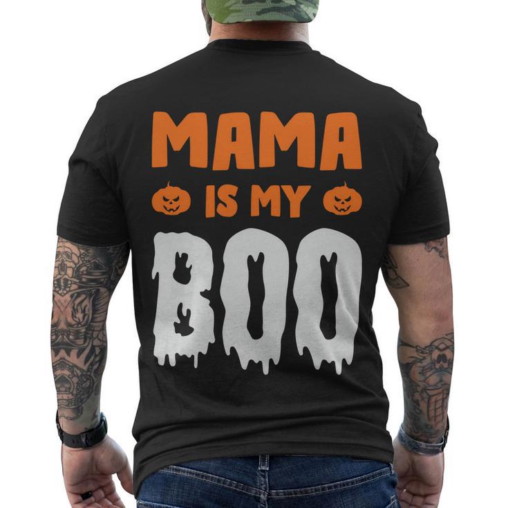 Mama Is My Boo Halloween Quote Men's Crewneck Short Sleeve Back Print T-shirt