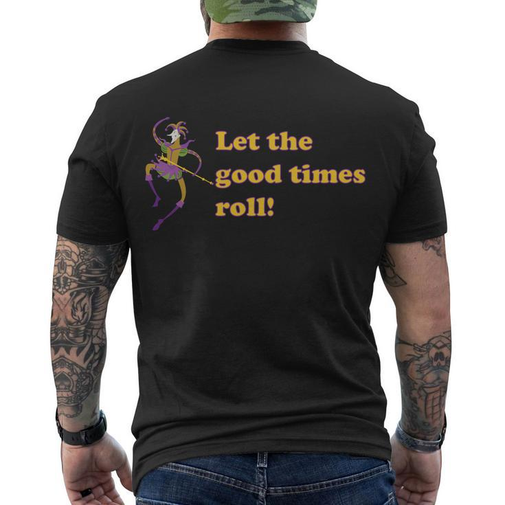 Mardi Gras Let The Good Times Roll Men's T-shirt Back Print