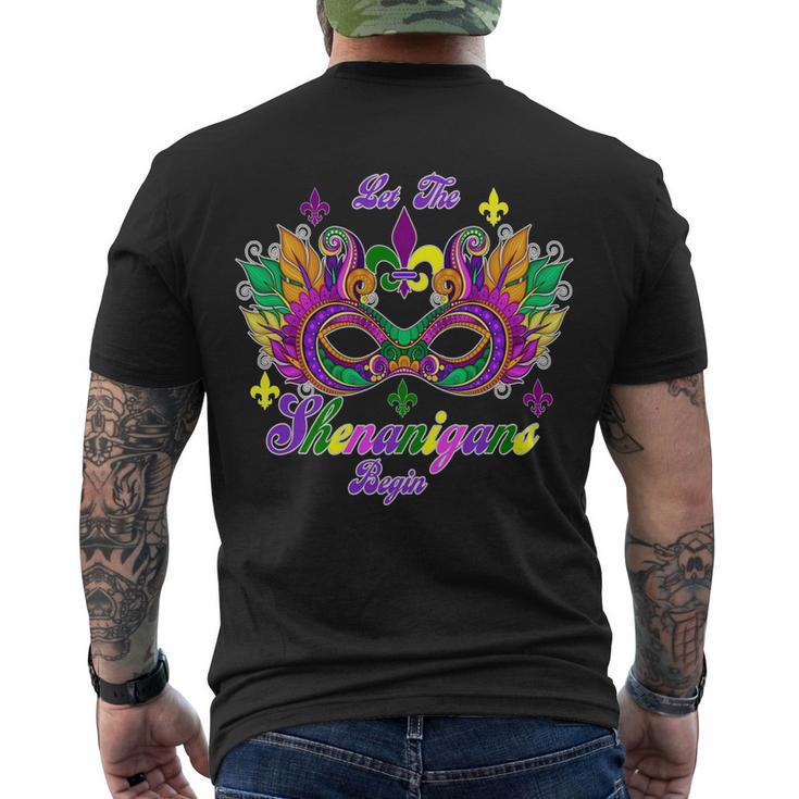 Mardi Gras Shenanigans Men's Crewneck Short Sleeve Back Print T-shirt