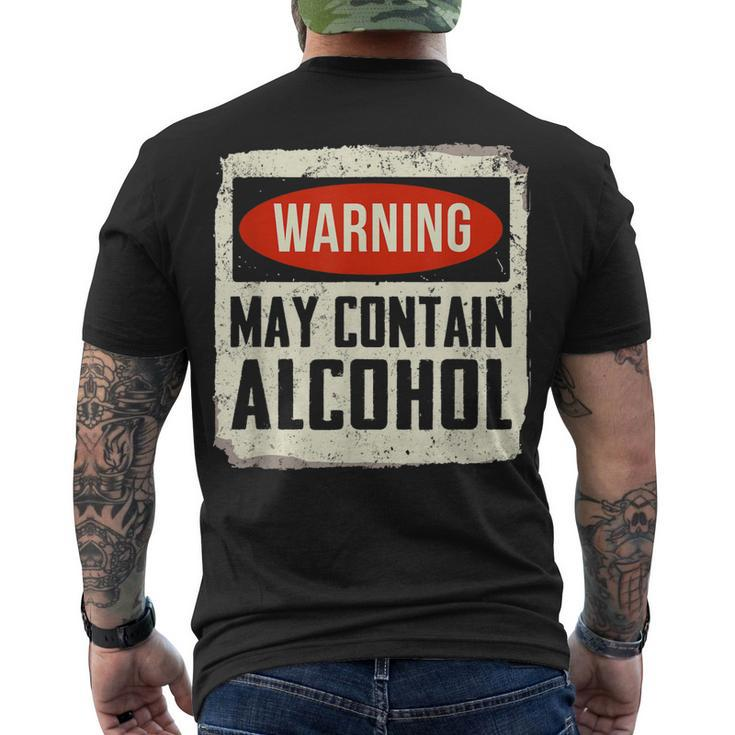 May Contain Alcohol Alcohol Drinking Party Men's T-shirt Back Print