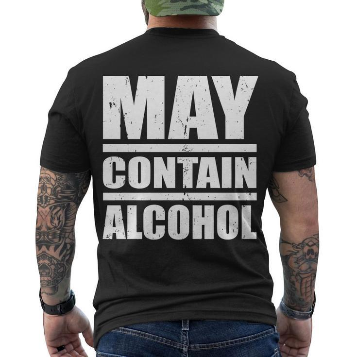 May Contain Alcohol Tshirt Men's Crewneck Short Sleeve Back Print T-shirt