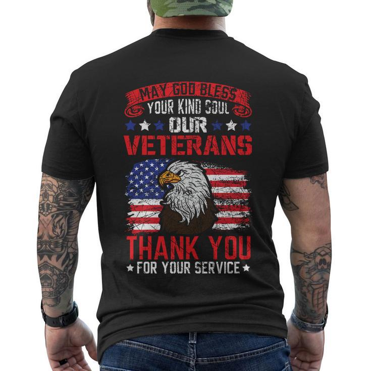 May God Bless Your Kind Soul Our Veterans Memorial Day Gift Men's Crewneck Short Sleeve Back Print T-shirt