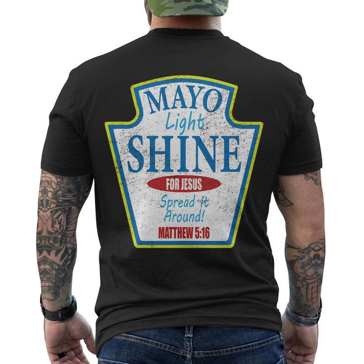 Mayo Light Shine For Jesus Men's Crewneck Short Sleeve Back Print T-shirt
