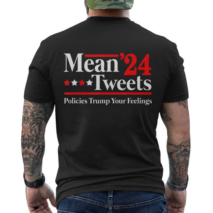 Mean Tweets 2024 Pro Donald Trump 24 Funny Anti Biden Tshirt Men's Crewneck Short Sleeve Back Print T-shirt