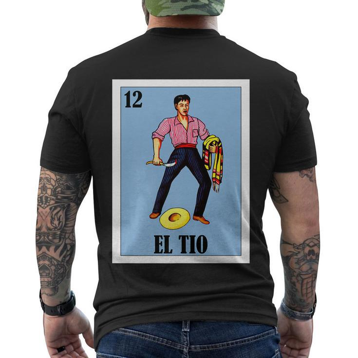 Mens Mexican Bingo Regalo Para Tio Lottery Parody El Tio Men's Crewneck Short Sleeve Back Print T-shirt