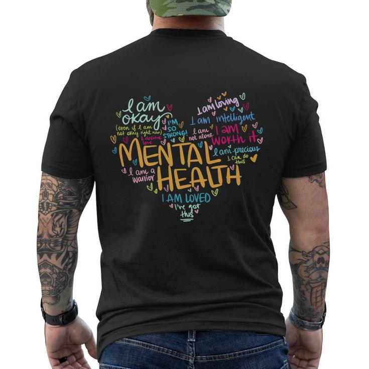 Mental Health Awareness Funny Gift Depression Cool Gift Men's Crewneck Short Sleeve Back Print T-shirt