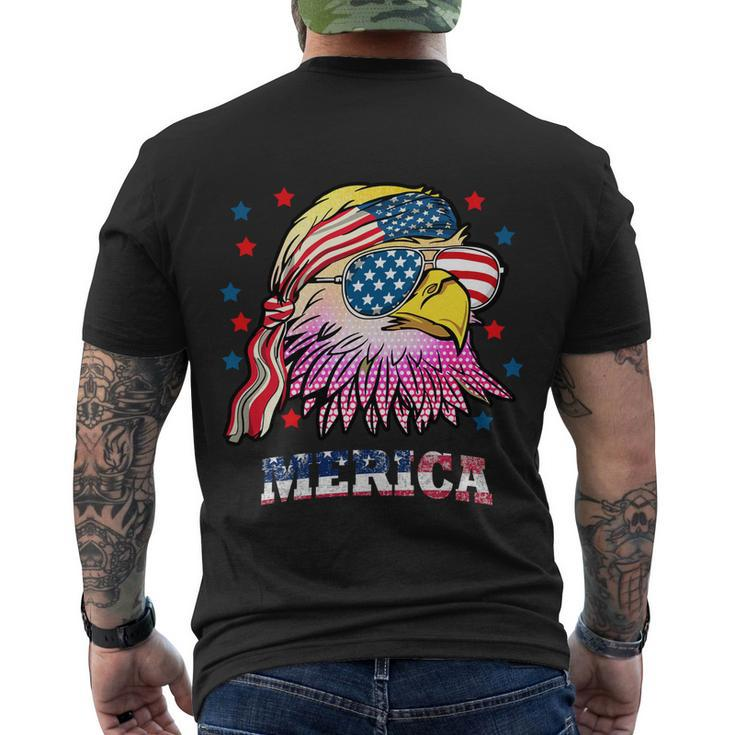 Merica Bald Eagle Mullet American Flag 4Th Of July Gift Men's Crewneck Short Sleeve Back Print T-shirt
