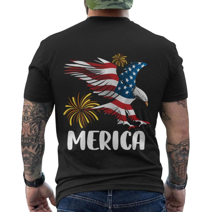 Merica Bald Eagle Mullet Cute Funny Gift 4Th Of July American Flag Meaningful Gi Men's Crewneck Short Sleeve Back Print T-shirt