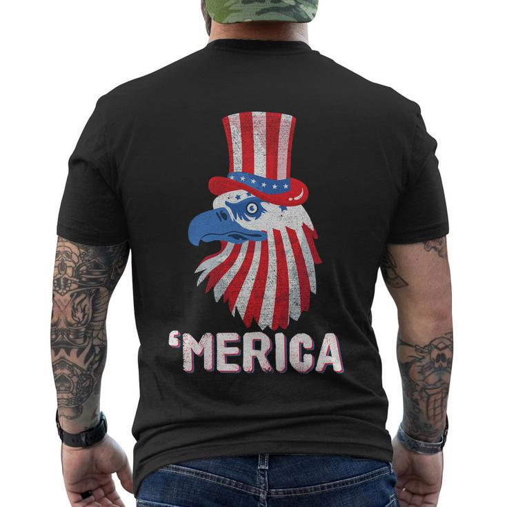 Merica Eagle Mullet 4Th Of July American Flag Patriotic Gift Men's Crewneck Short Sleeve Back Print T-shirt