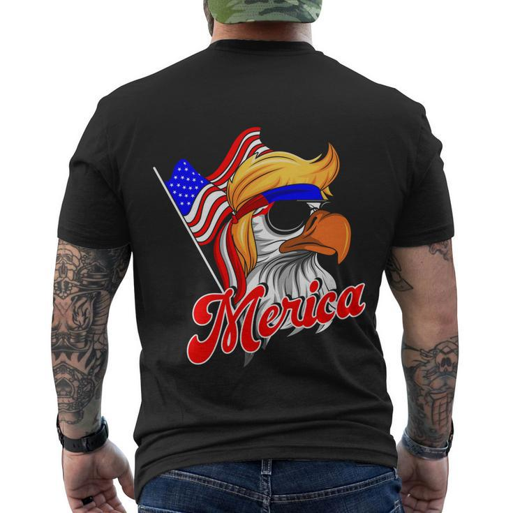 Merica Patriotic Eagle Mullet 4Th Of July American Flag Great Gift Men's Crewneck Short Sleeve Back Print T-shirt