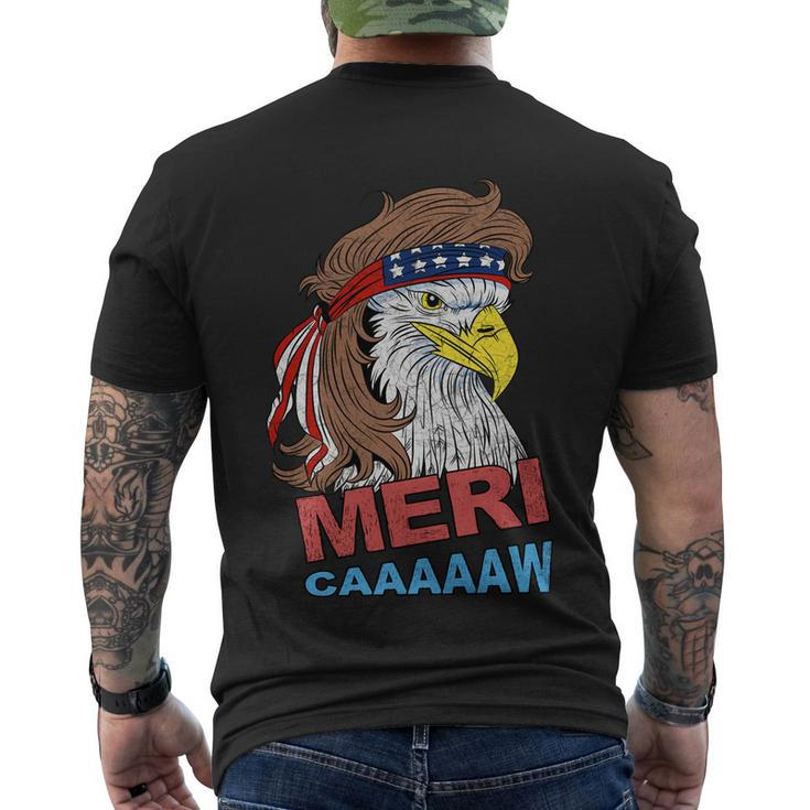 Merimeaningful Giftcaaaaaw Meaningful Gift Eagle Mullet 4Th Of July Usa American Men's Crewneck Short Sleeve Back Print T-shirt